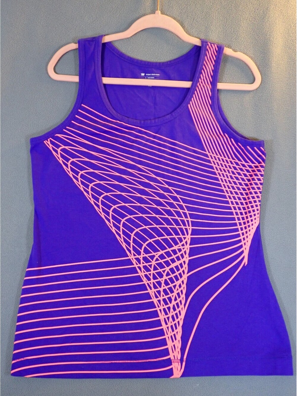 Tek Gear Purple Geometric Tank Top – Size L